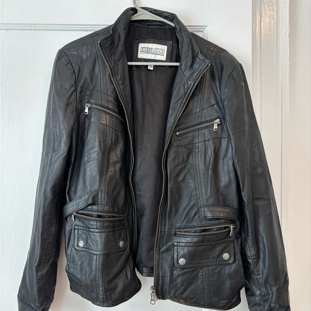 Crossroads Black Leather Jacket